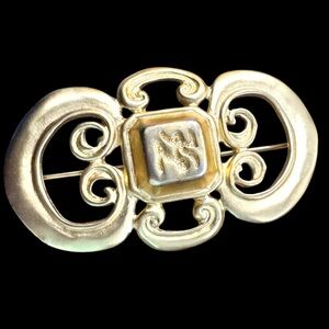 Vintage 1990’s Karl Lagerfeld Gold Plate Brooch